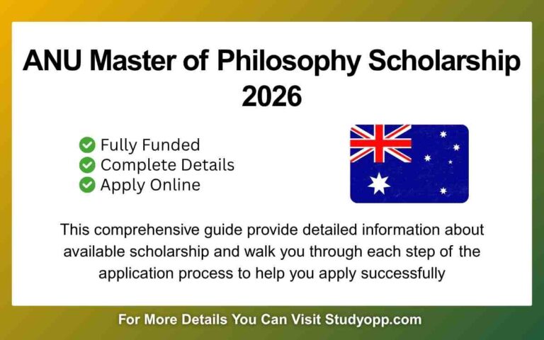 ANU Master of Philosophy Scholarship
