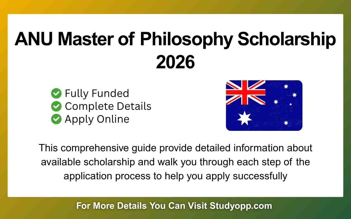 ANU Master of Philosophy Scholarship
