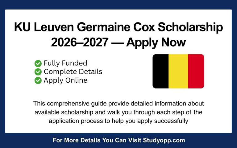 KU Leuven Germaine Cox Scholarship