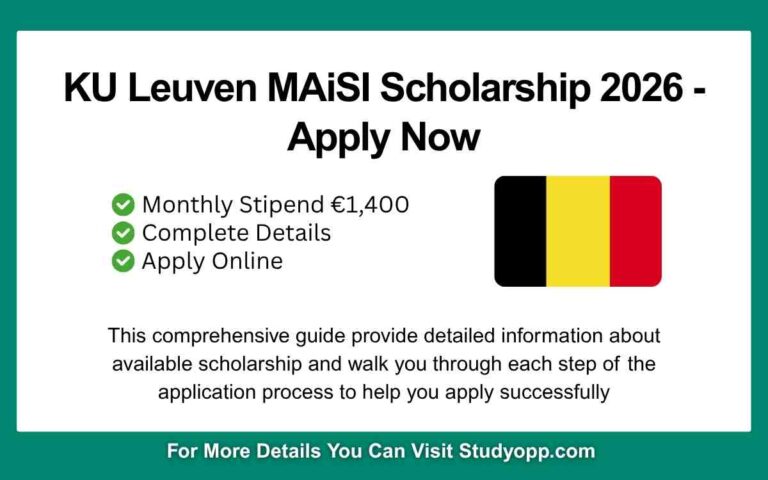 KU Leuven MAiSI Scholarship